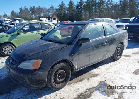 2002 Honda Civic Ex из США, поврежденный, VIN 1HGEM22902L051115